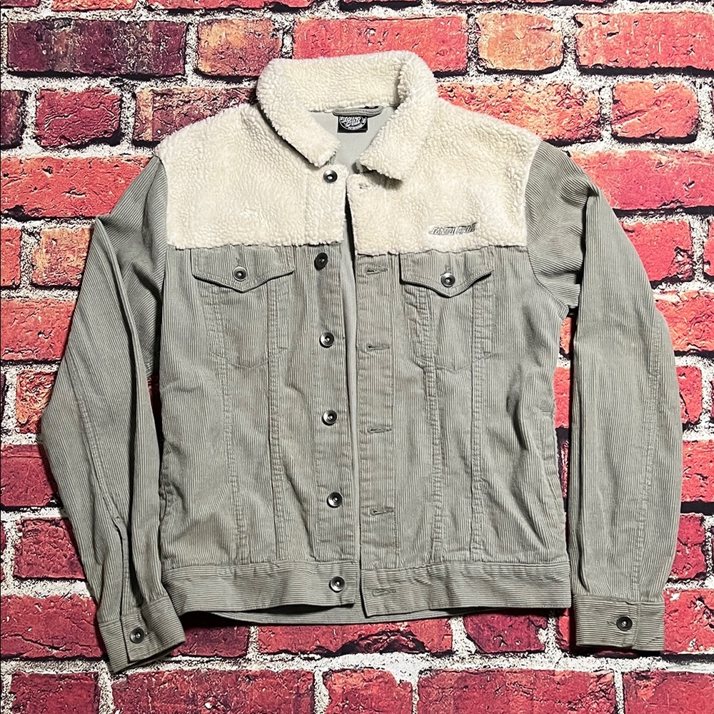 Santa Cruz Skateboards White Sherpa Jacket